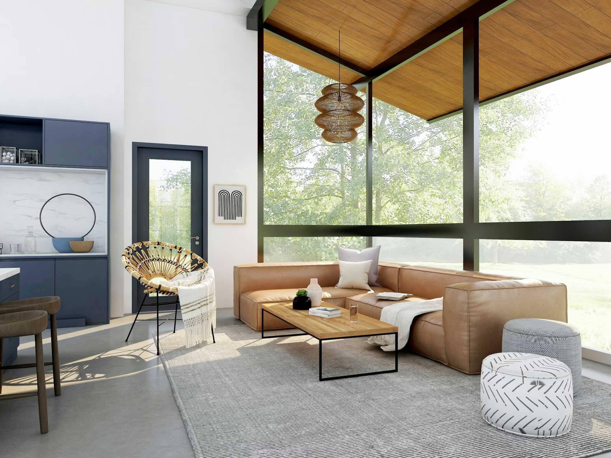 Clean modern space